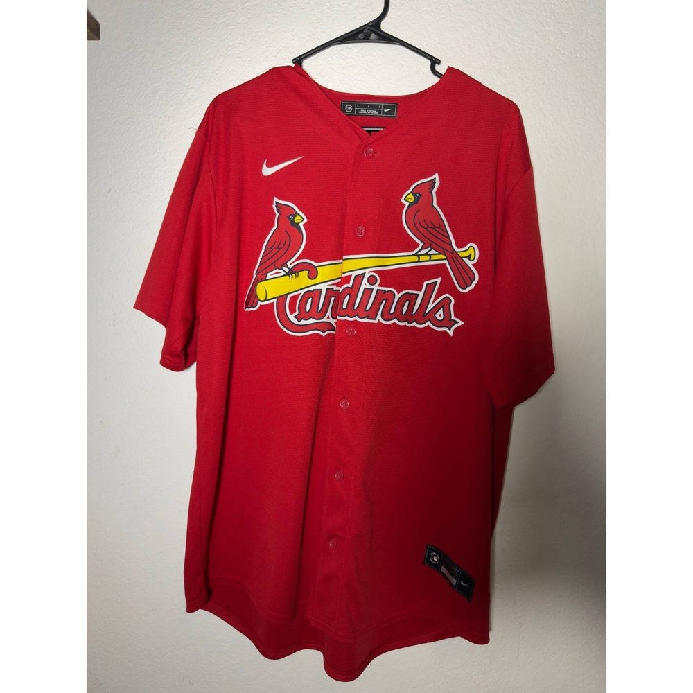 Nike St Louis Cardinals Jersey Mens L Large (24 3/4" X 30 1/2") Red STL Baseball